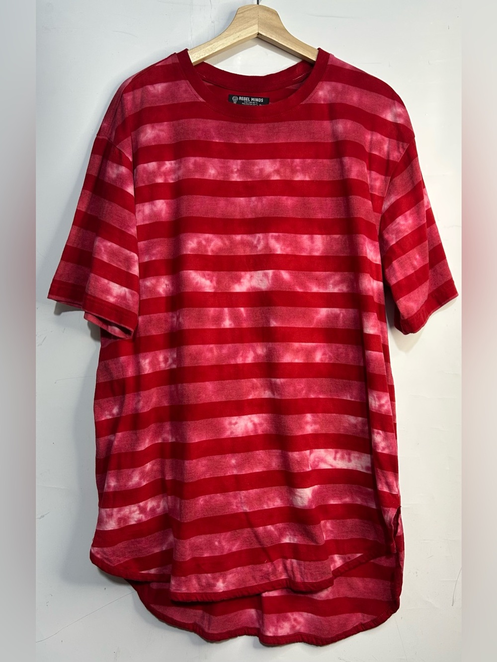 5 for $25🔥Rebel Minds Red Tie Dye Striped T-Shirt 2XL